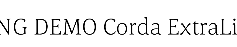  DEMO Corda ExtraLight Regular