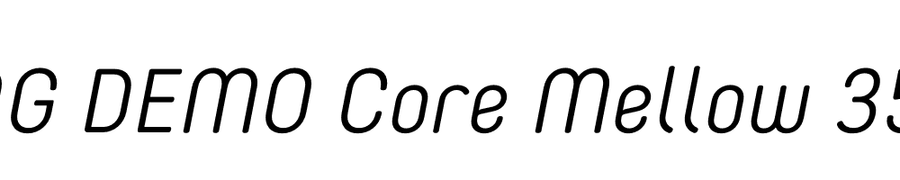  DEMO Core Mellow 35 Light Italic