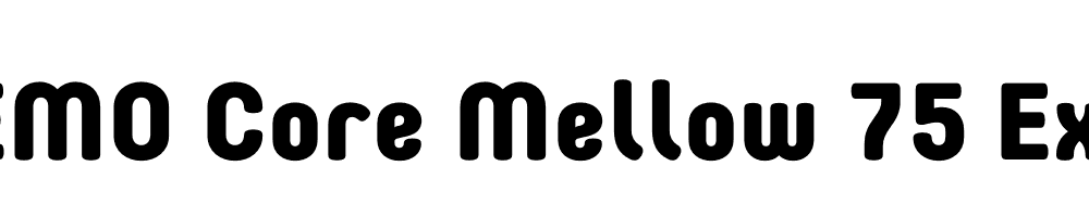  DEMO Core Mellow 75 ExtraBold Regular