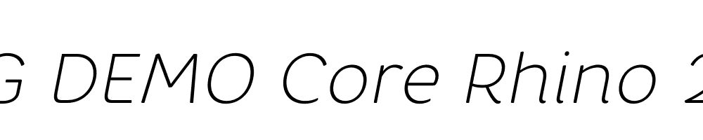  DEMO Core Rhino 25 Thin Italic