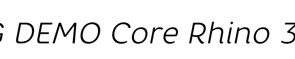  DEMO Core Rhino 35 Light Italic