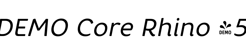  DEMO Core Rhino 45 Regular Italic