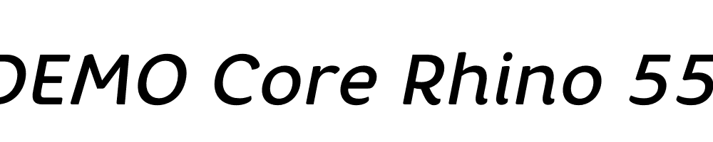  DEMO Core Rhino 55 Medium Italic