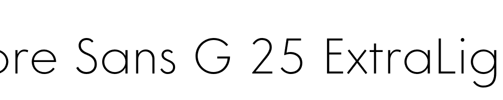  DEMO Core Sans G 25 ExtraLight Regular