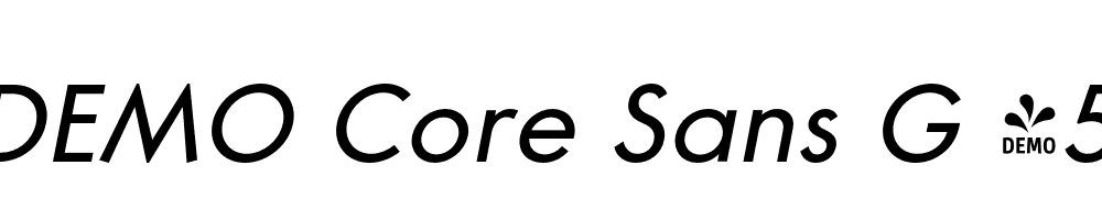  DEMO Core Sans G 45 Regular Italic