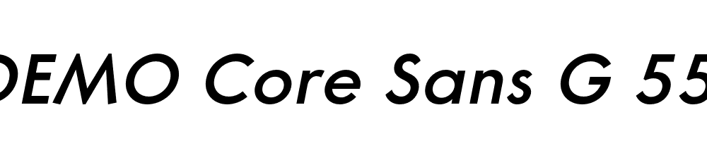  DEMO Core Sans G 55 Medium Italic