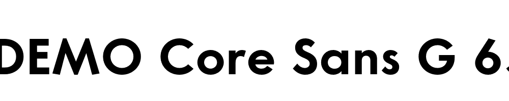  DEMO Core Sans G 65 Bold Regular