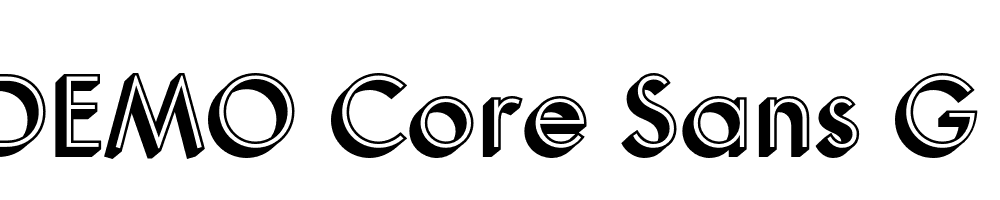  DEMO Core Sans G Cube Regular