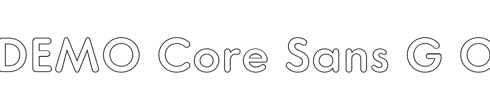  DEMO Core Sans G Outline Regular