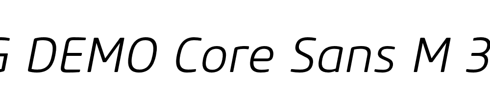  DEMO Core Sans M 35 Light Italic