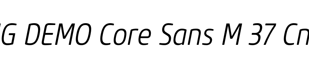  DEMO Core Sans M 37 Cn Light Italic