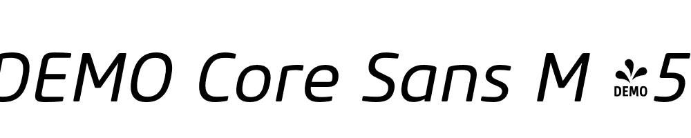  DEMO Core Sans M 45 Regular Italic