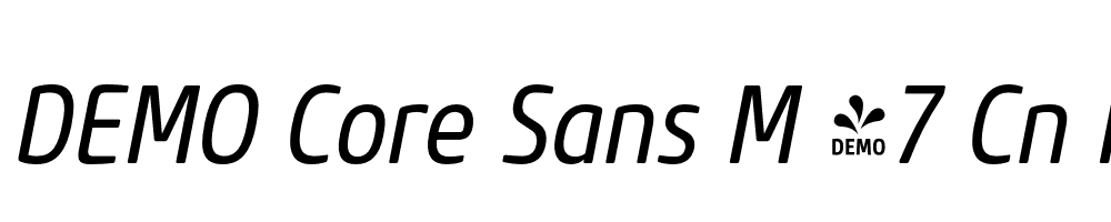  DEMO Core Sans M 47 Cn Regular Italic