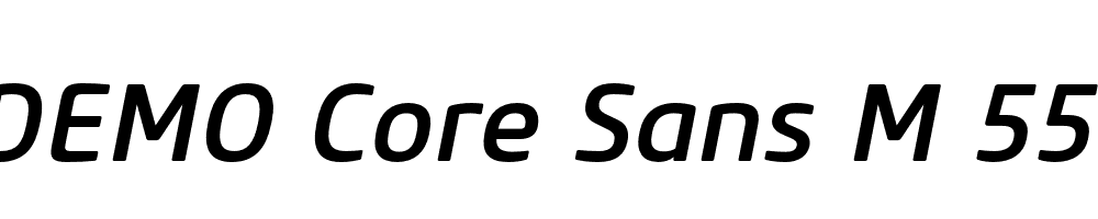  DEMO Core Sans M 55 Medium Italic