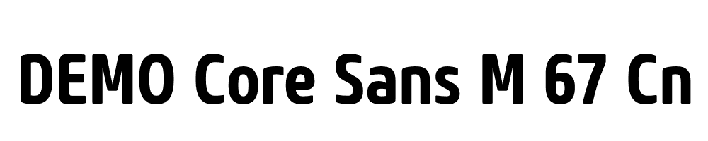  DEMO Core Sans M 67 Cn Bold Regular