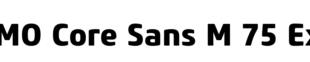  DEMO Core Sans M 75 ExtraBold Regular