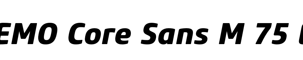  DEMO Core Sans M 75 ExtraBold Italic