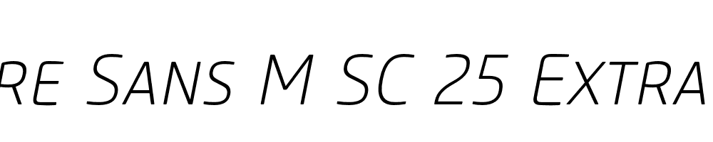  DEMO Core Sans M SC 25 ExtraLight Italic