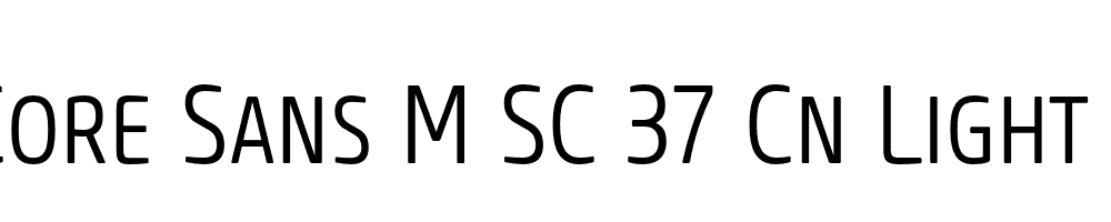  DEMO Core Sans M SC 37 Cn Light Regular