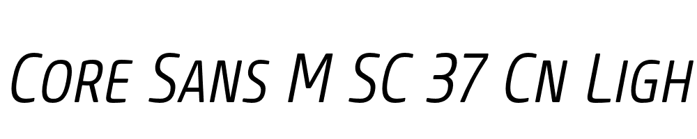  DEMO Core Sans M SC 37 Cn Light Italic