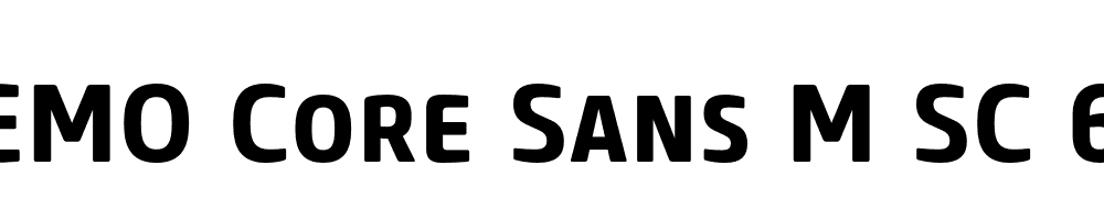  DEMO Core Sans M SC 65 Bold Regular