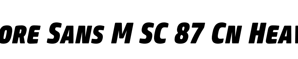  DEMO Core Sans M SC 87 Cn Heavy Italic