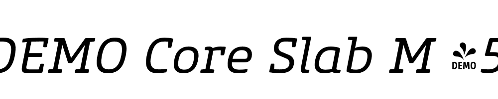  DEMO Core Slab M 45 Regular Italic