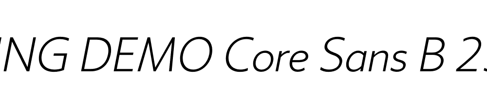  DEMO Core Sans B 25 Light Italic