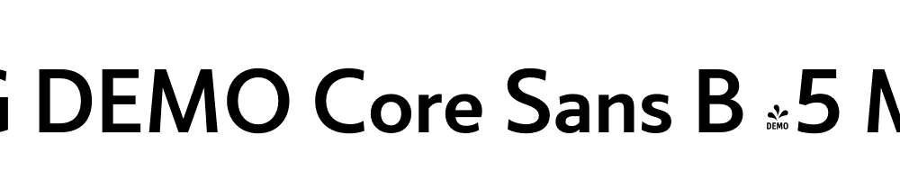  DEMO Core Sans B 45 Medium Regular