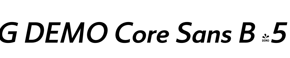  DEMO Core Sans B 45 Medium Italic