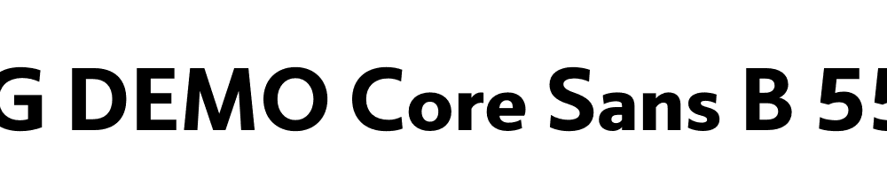  DEMO Core Sans B 55 Bold Regular