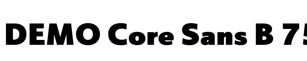  DEMO Core Sans B 75 Black Regular