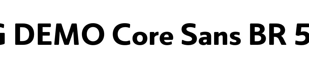  DEMO Core Sans BR 55 Bold Regular