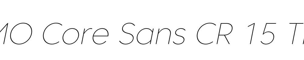 FSP DEMO Core Sans CR 15 Thin Italic