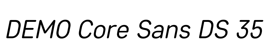  DEMO Core Sans DS 35 Regular Italic