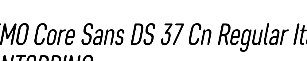  DEMO Core Sans DS 37 Cn Regular Italic