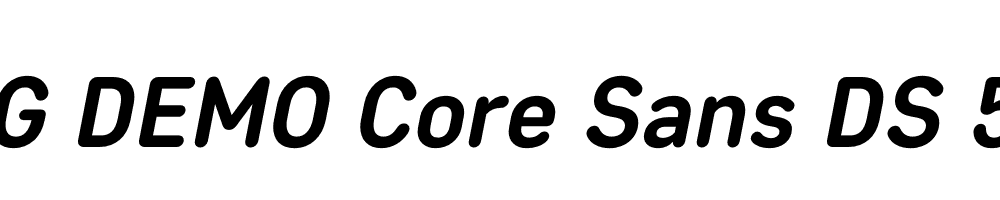  DEMO Core Sans DS 55 Bold Italic