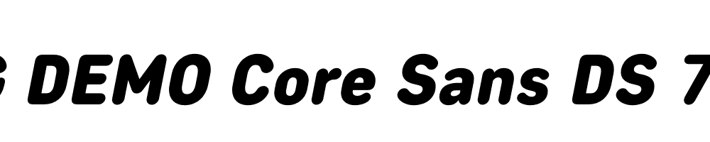  DEMO Core Sans DS 75 Black Italic