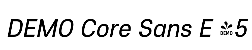  DEMO Core Sans E 45 Regular Italic