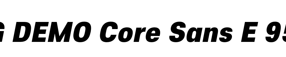  DEMO Core Sans E 95 Black Italic