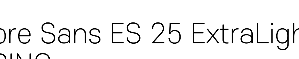  DEMO Core Sans ES 25 ExtraLight Regular