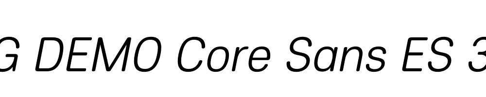  DEMO Core Sans ES 35 Light Italic