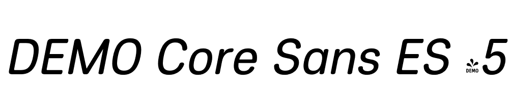  DEMO Core Sans ES 45 Regular Italic