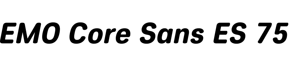  DEMO Core Sans ES 75 ExtraBold Italic