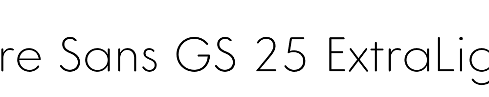  DEMO Core Sans GS 25 ExtraLight Regular