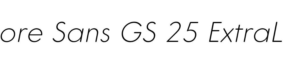  DEMO Core Sans GS 25 ExtraLight Italic