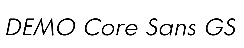  DEMO Core Sans GS 35 Light Italic