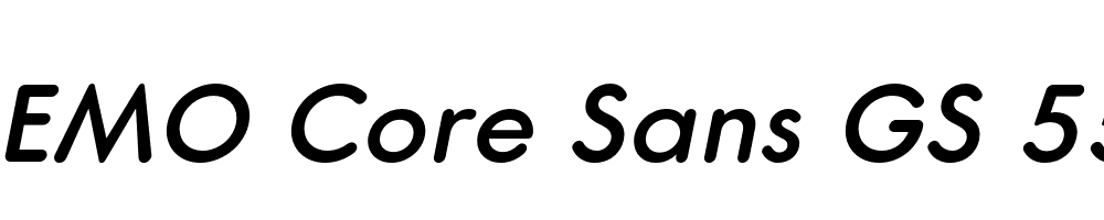  DEMO Core Sans GS 55 Medium Italic