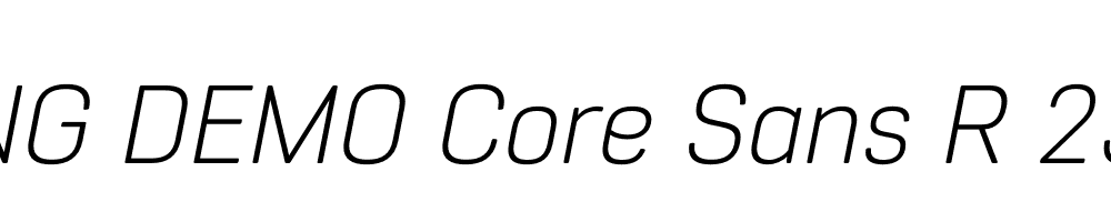  DEMO Core Sans R 25 Light Italic