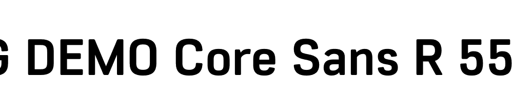  DEMO Core Sans R 55 Bold Regular